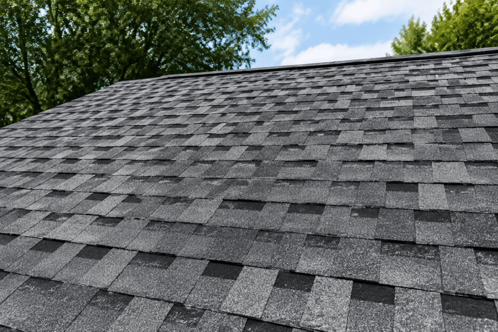 Gray Shingle Roof Under Blue Sky